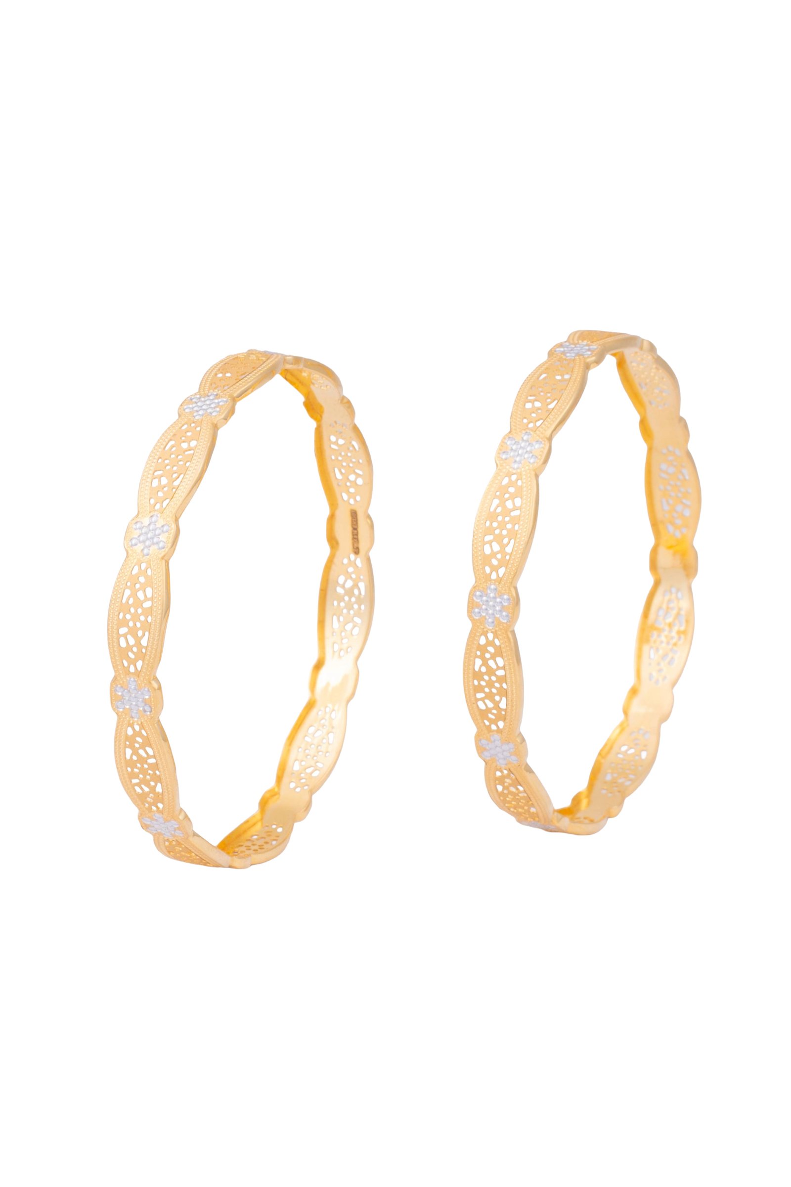 Simple Design Kadli Bangles In 22K Gold MGA- BG916/5