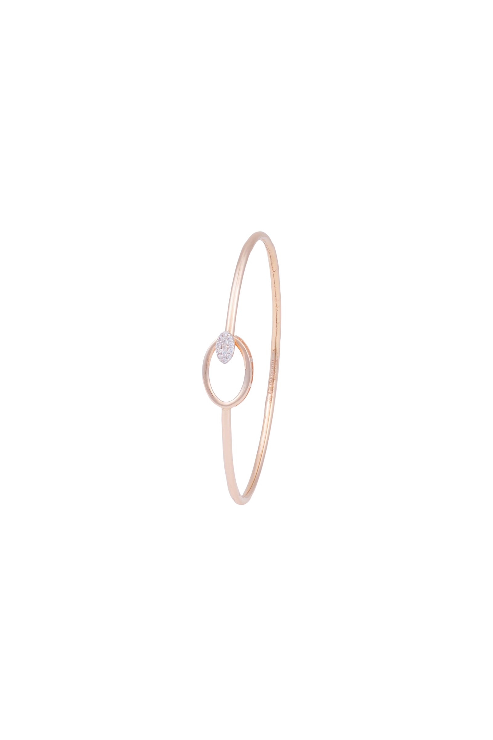 Simple And Unique Oval Shaped Design Rose Gold Bracelet MGA- BRG18/28