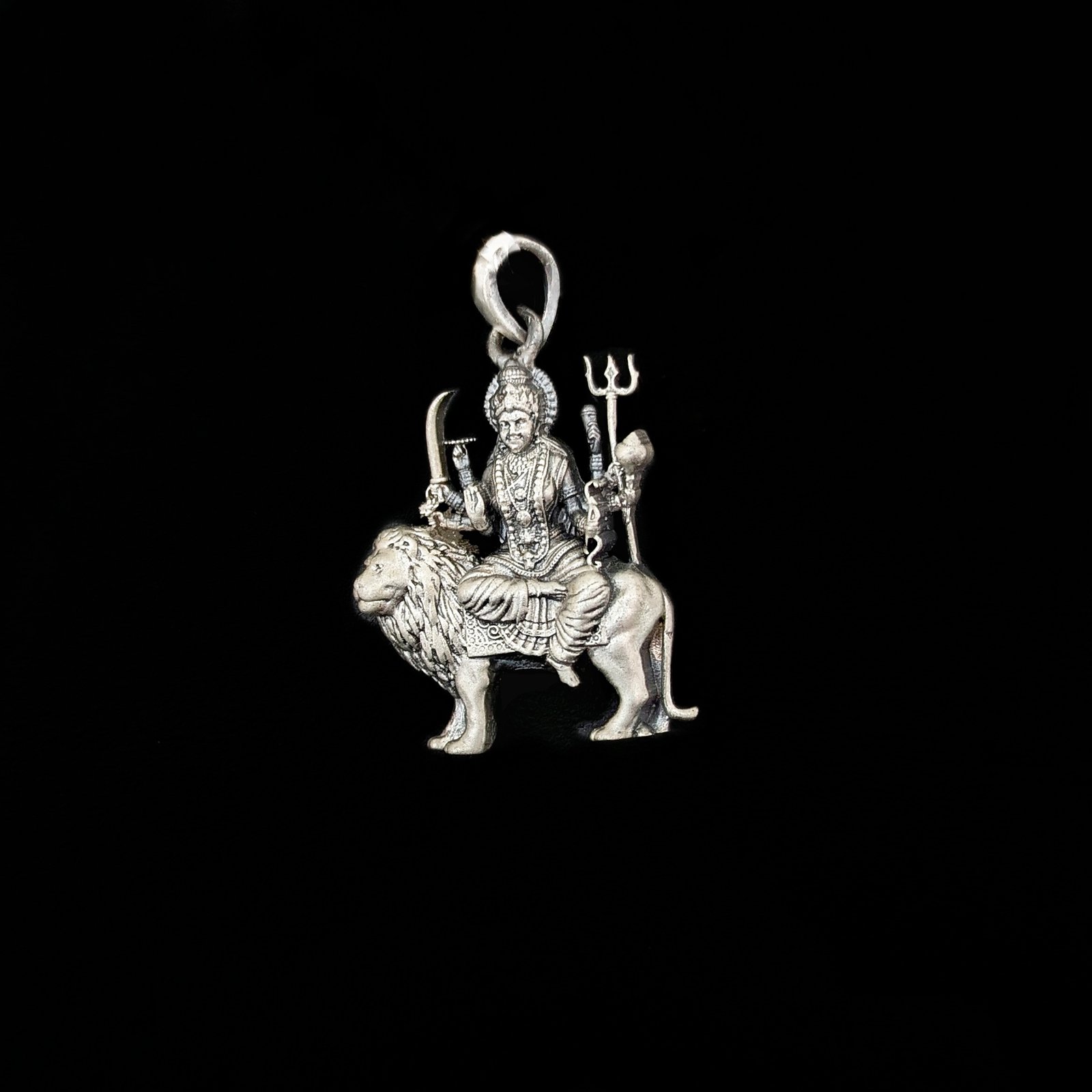 Shree Ambe Mataji 925 Sterling Silver Pendant MGA - PD925/3058