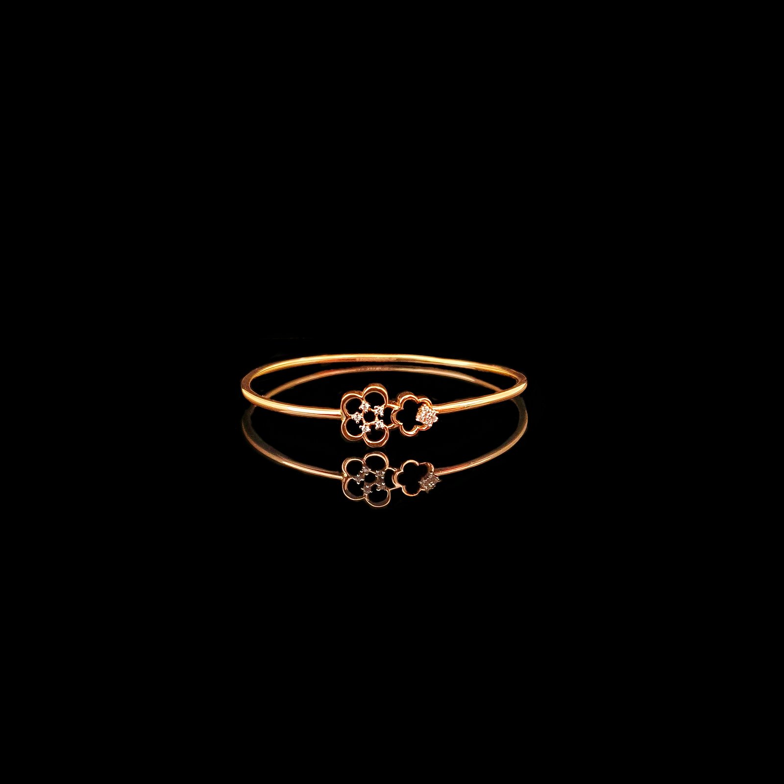 Floral Diamond Rose Gold Bracelet In 18K Gold MGA - BRG0239