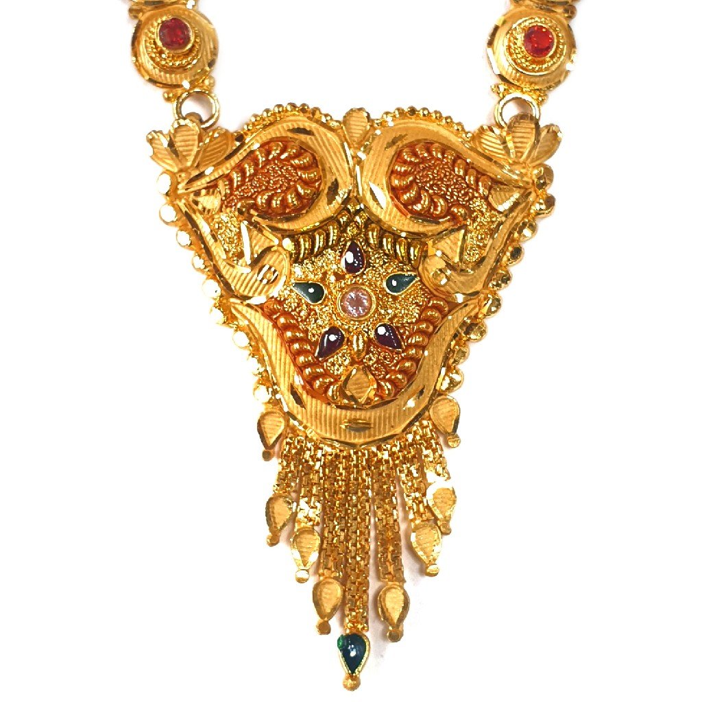 One gram gold forming necklace set mga - gfn0020