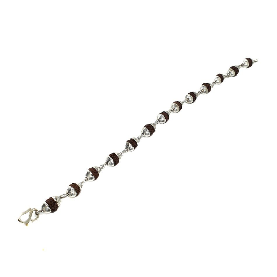 925 sterling silver rudraksha bracelet mga - brs0362