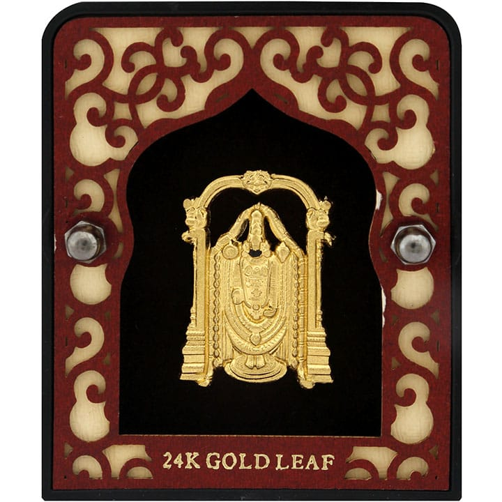 Tirupati Balaji Frame In 24K Gold Foil MGA - AGE0271