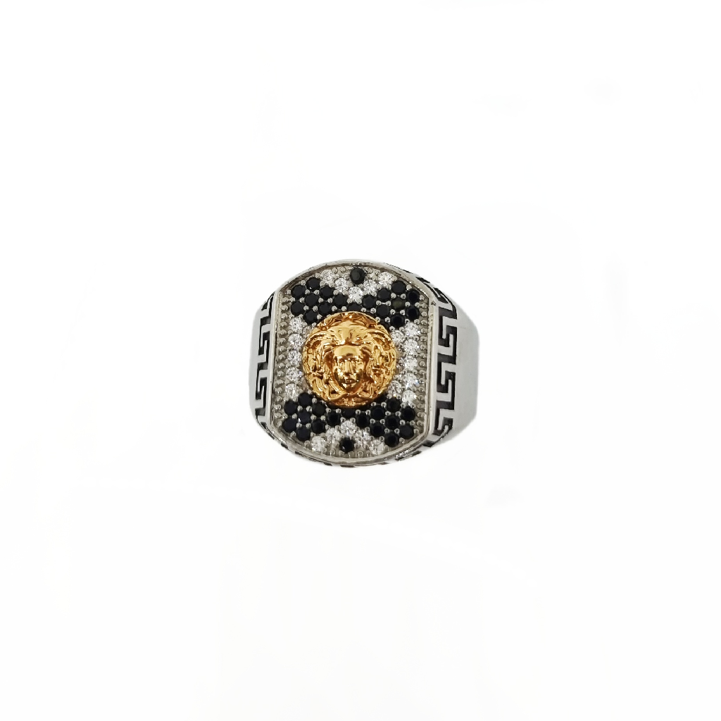Fancy Gents Ring In 925 Sterling Silver MGA - GRS2762