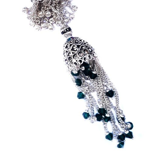 Long size antique rajwadi designer silver juda mga - jus0042