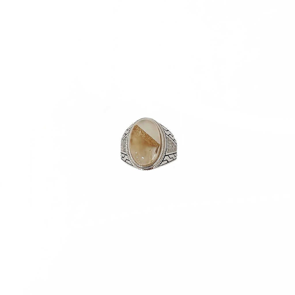 Stone Diamond Ring In 925 Sterling Silver MGA - GRS2825