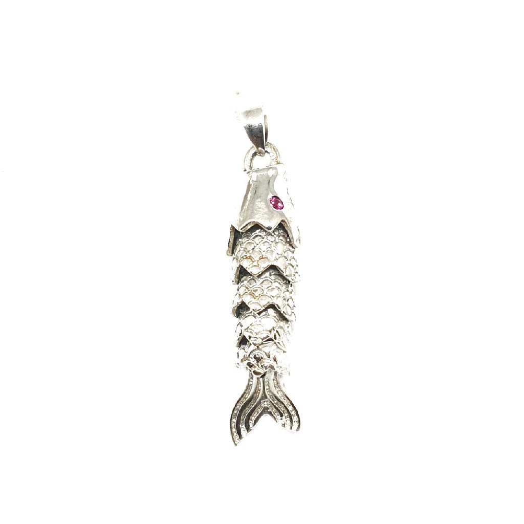 925 Sterling Silver Fish Pendant MGA - PDS0042