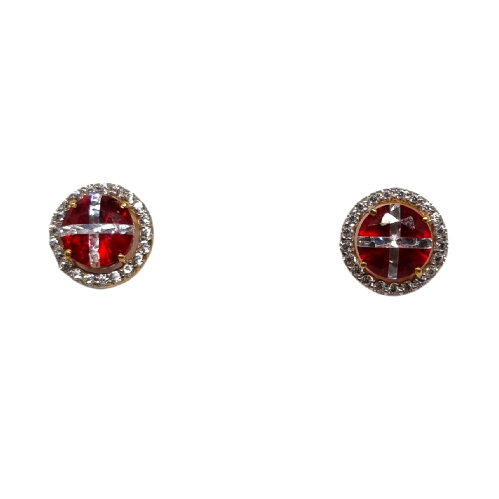 18K Gold Round Shape Modern Earrings MGA - BT0549