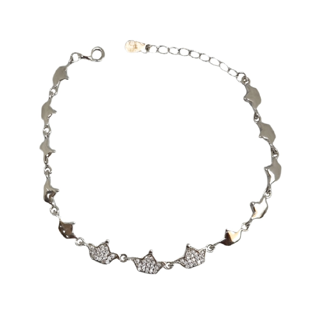 925 Sterling Silver Queen Shape Bracelet MGA - BRS2027