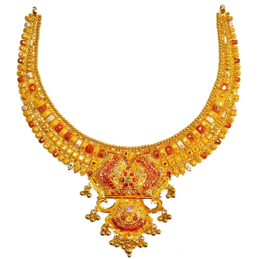 22k gold kulkatti half necklace mga - gn0038