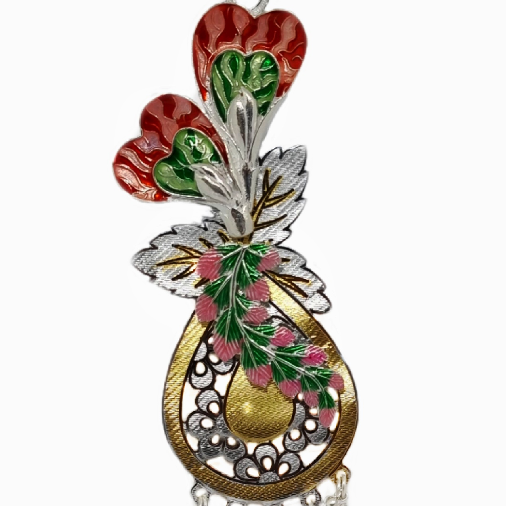CNC Minakari Latest & Beautiful Floral Style Silver Juda MGA - JUS0104