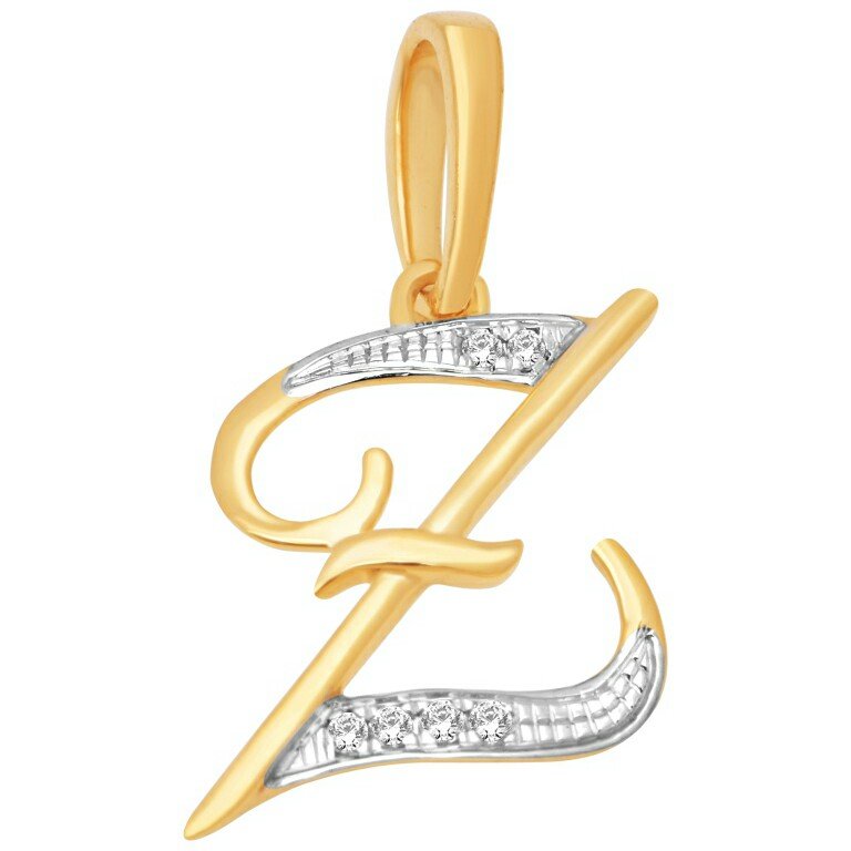 18k gold real diamond pendant mga - rp0026