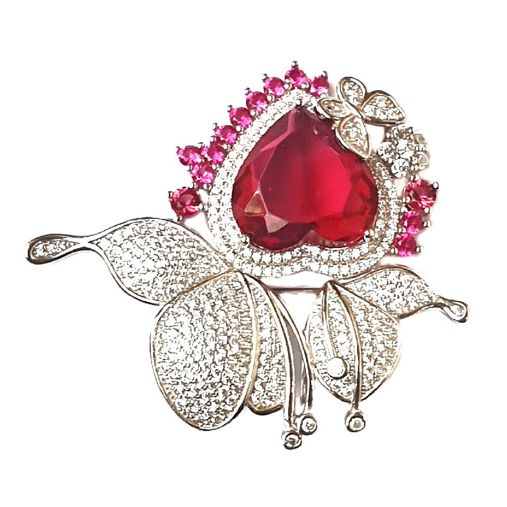 925 Sterling Silver Butterfly Shaped Brooch MGA - BCS0006