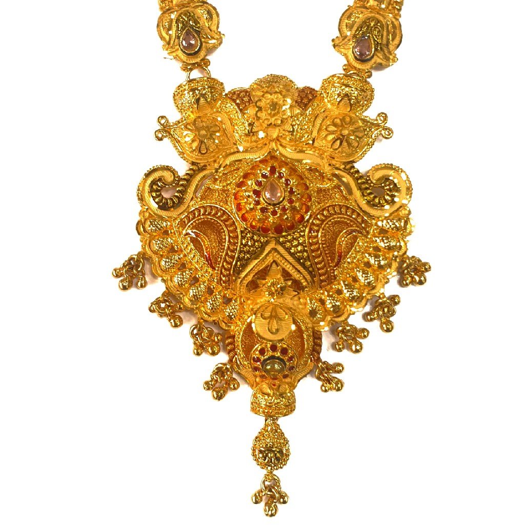 One gram gold forming necklace set mga - gfn0027