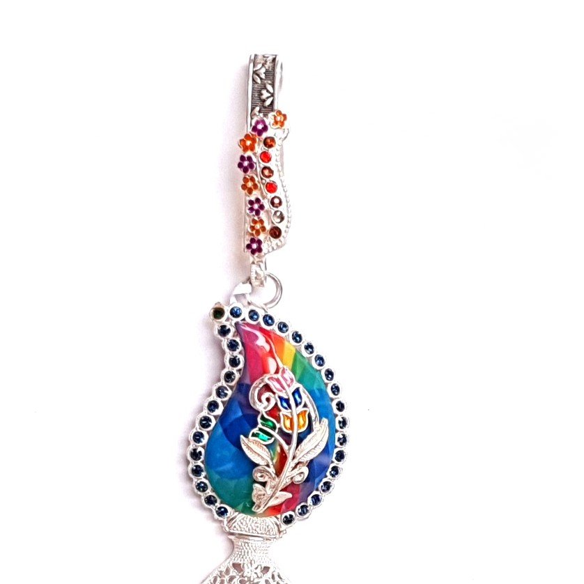Meenakari colourful designer silver juda mga - jus0010
