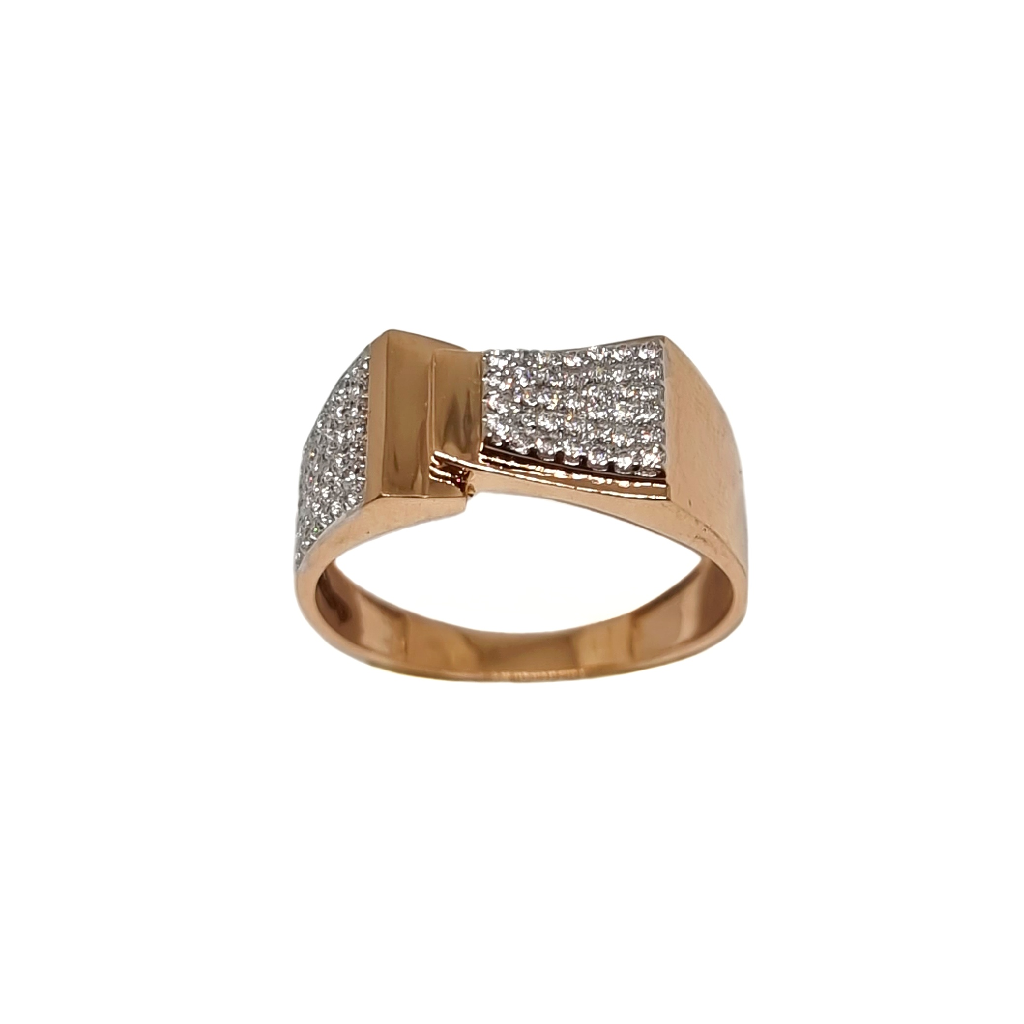 18K Rose Gold Modern Gents Ring MGA...