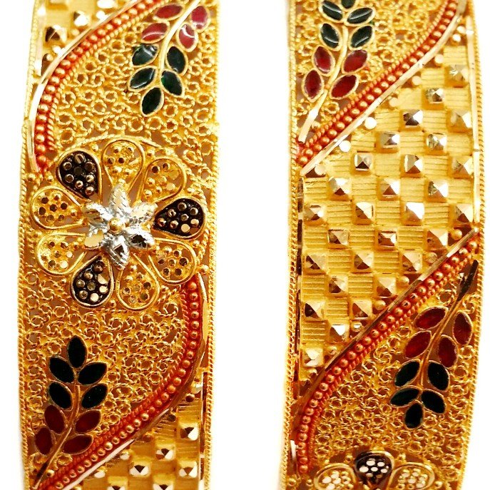 22k gold designer bangles kada mga - gp026