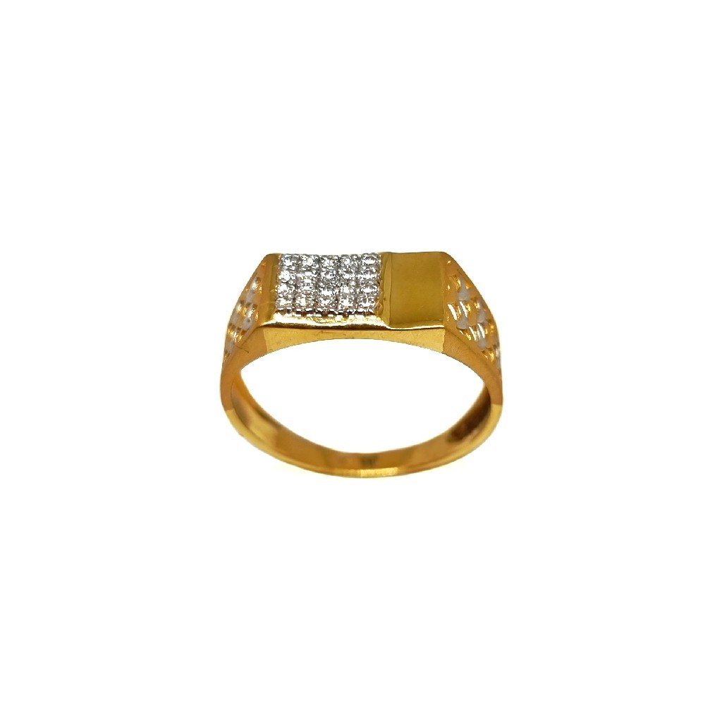 22K Gold Designer Gents Ring MGA -...