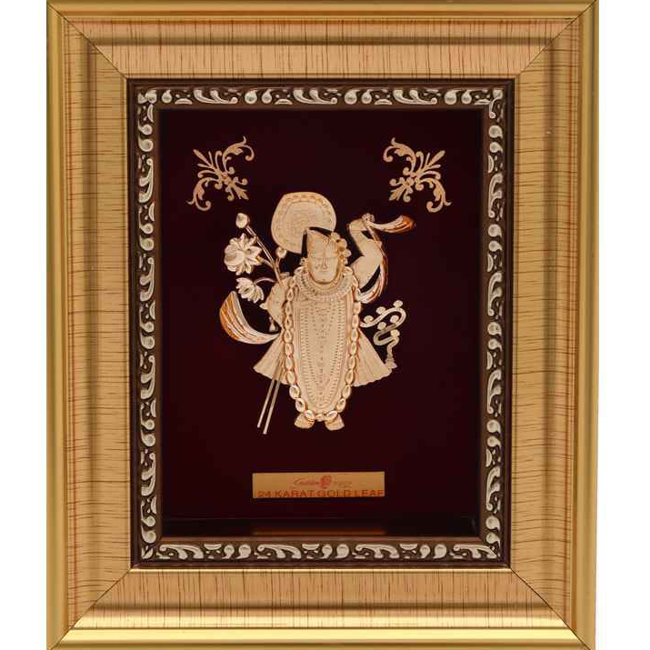 Shrinathji Frame In 24K Gold Foil M...