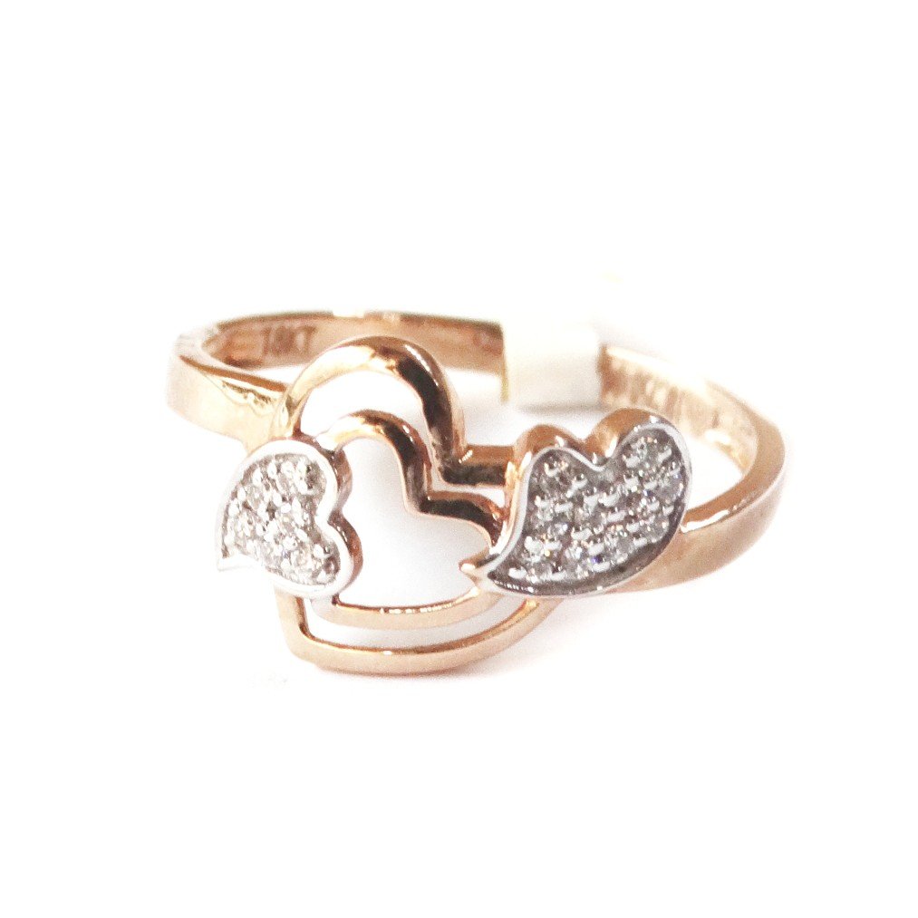 18k rose gold heart shape ring mga - rgr0017