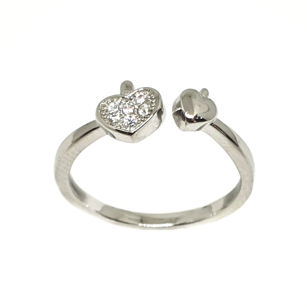 925 Sterling Silver Heart Shape Rin...