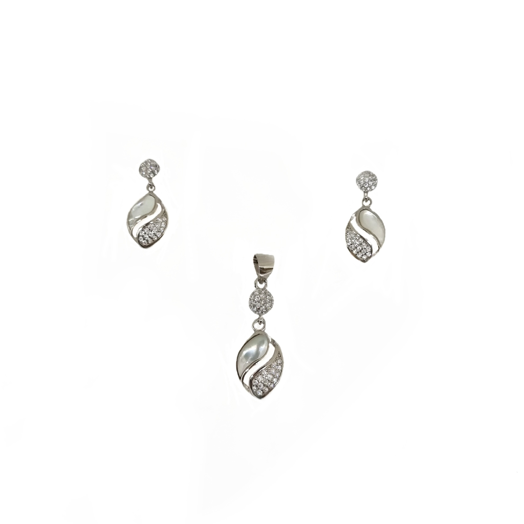 925 Sterling Silver Unique Design Pendant Set MGA - PTS0277