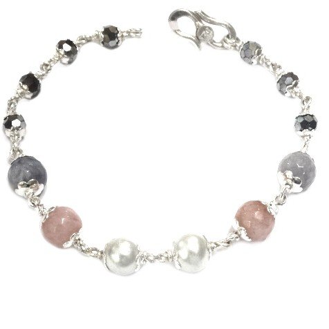 925 sterling silver pearl bracelet...