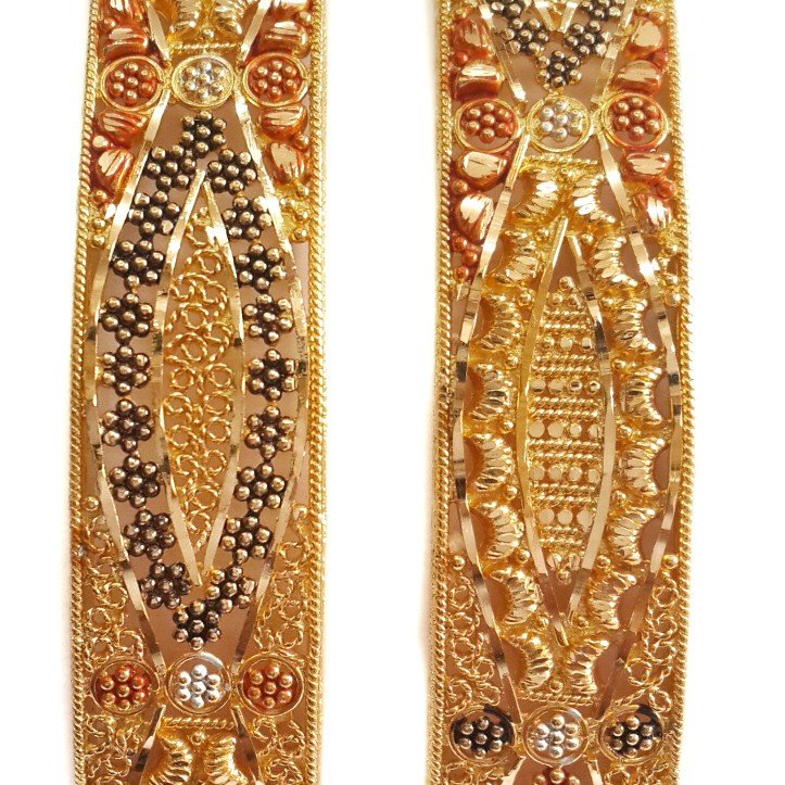 22k Gold Kalkatti Kada Bangles MGA - GP053