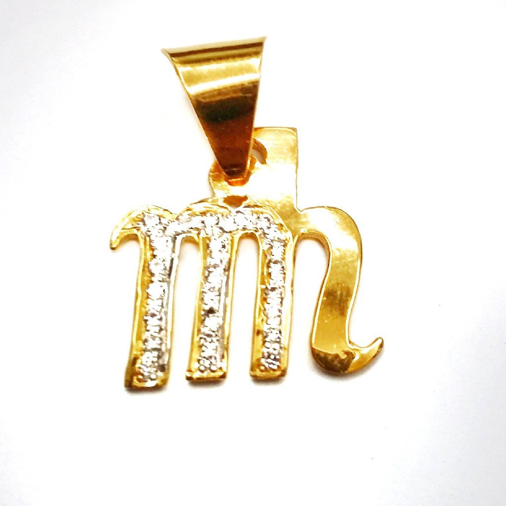 22k Gold MN Monogram Pendant MGA -...