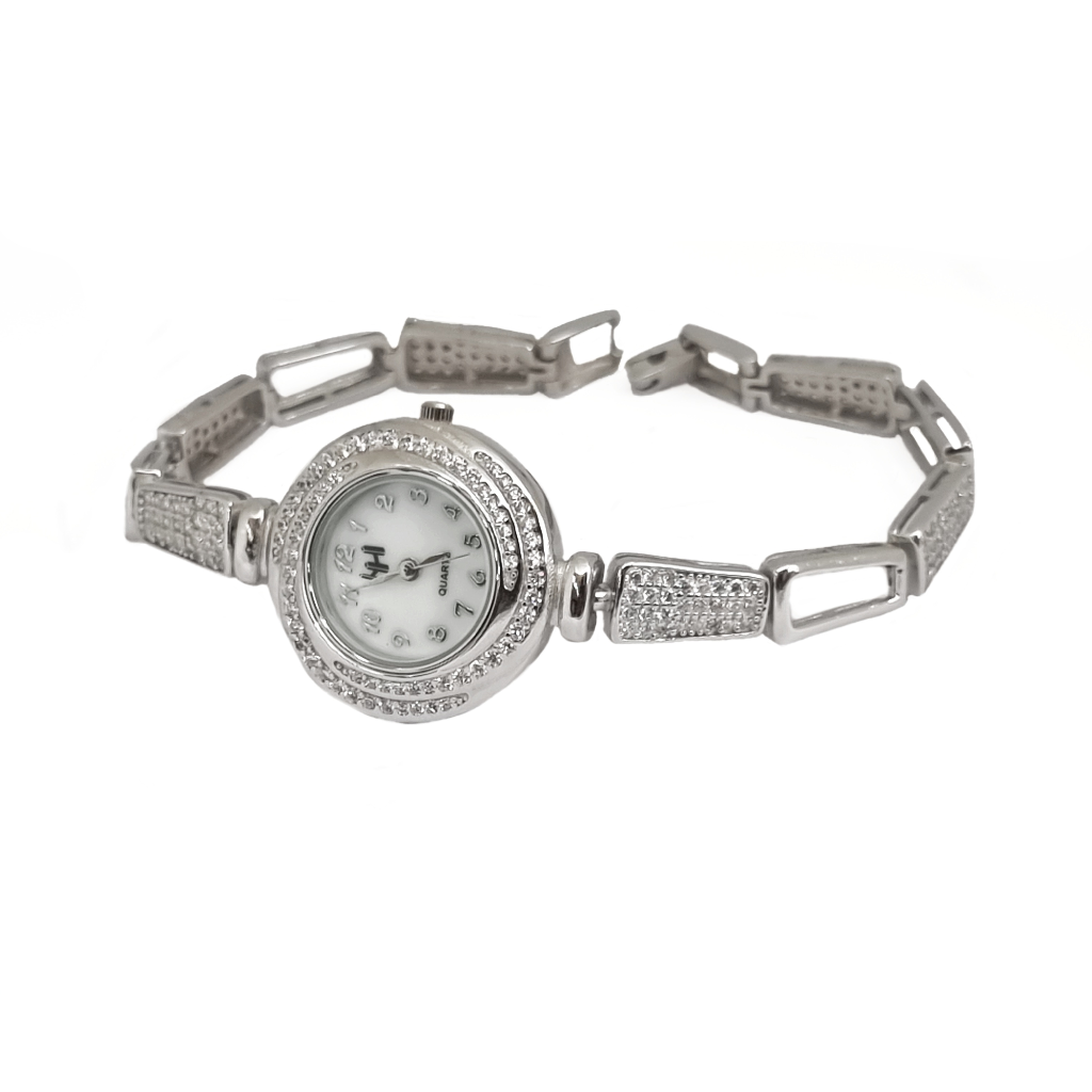 Diamond Watch In 925 Sterling Silve...