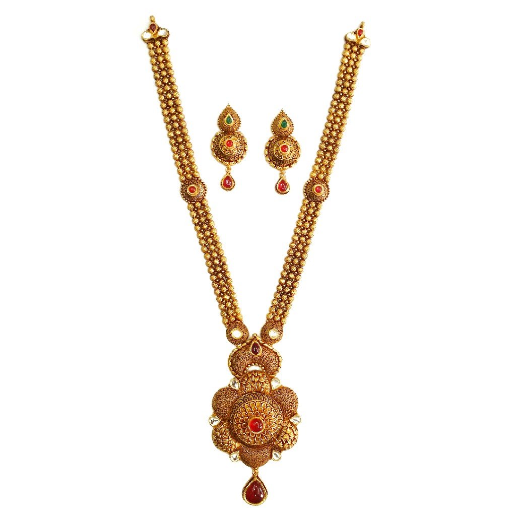 22k Gold Flower Shaped Antique Rajw...