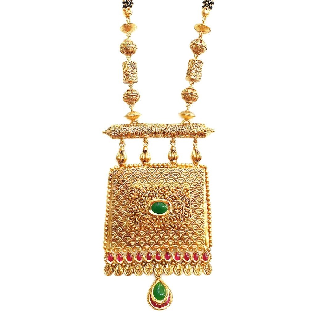 22K Gold Antique Mangalsutra MGA - GM008