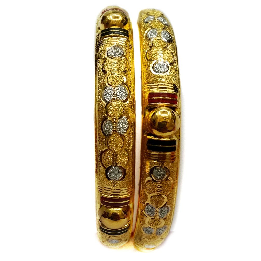 22k Gold Half Round Meenakari Coppe...