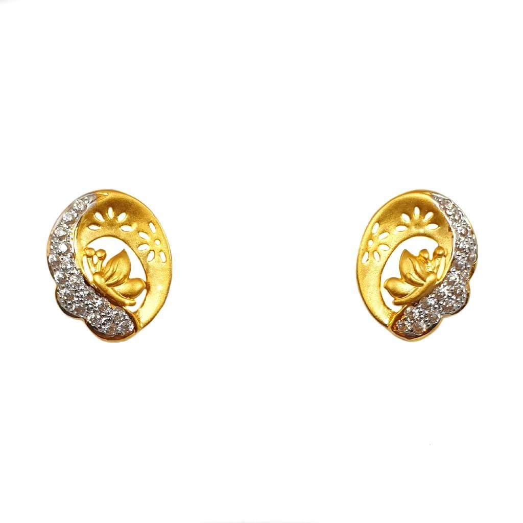 22K Gold Butterfly Shaped Earrings...