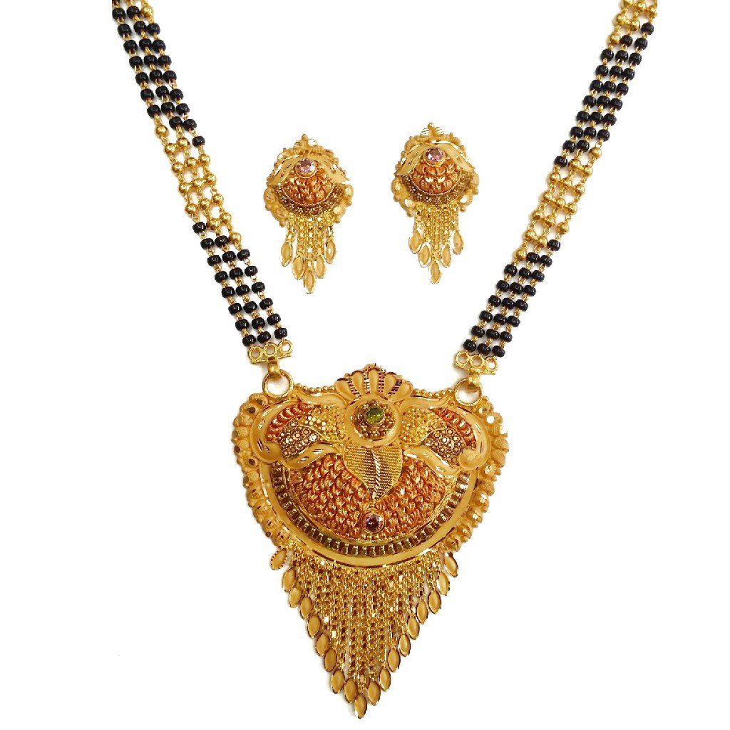 22k gold rajwadi mangalsutra mga -...