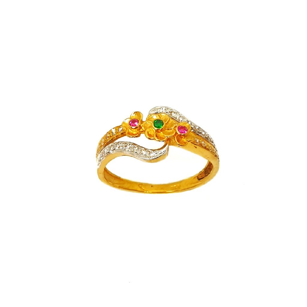 22K Gold Flower Shaped Ring MGA - L...