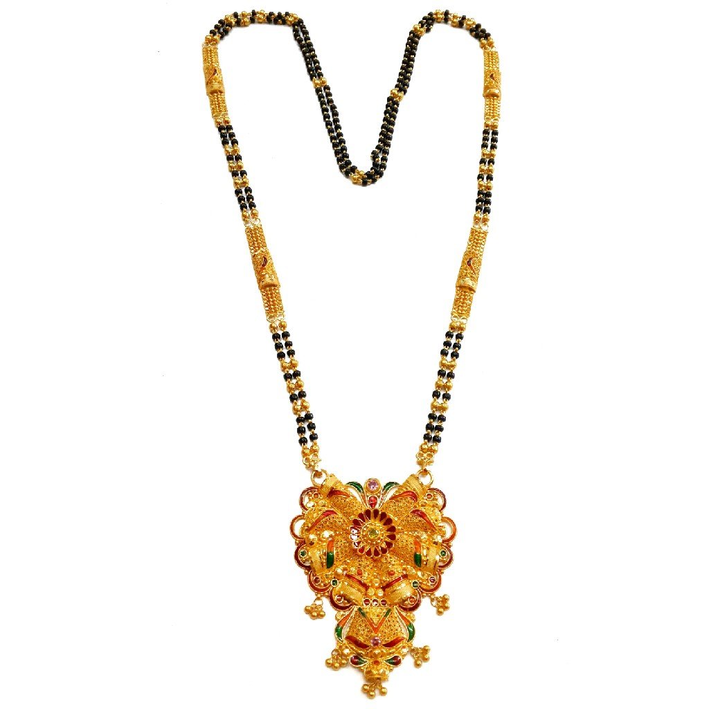 22kt Gold Kalkatti Meenakari Flower...