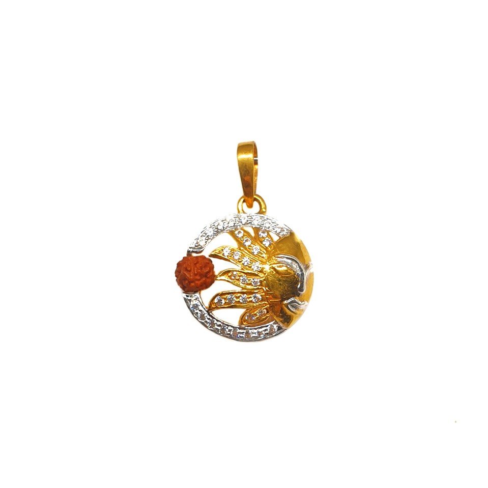 22K Gold Surya Rudraksh Pendant MGA...