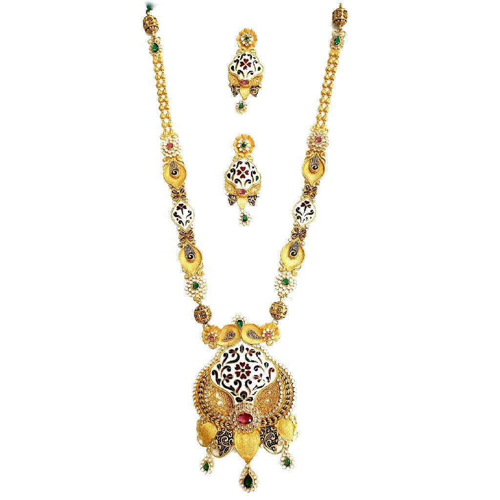 22k gold rajasthani meenakari check...