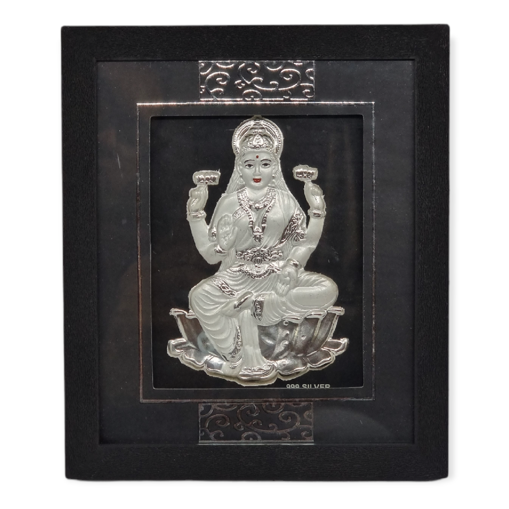 999 silver goddess laxmiji frame (...