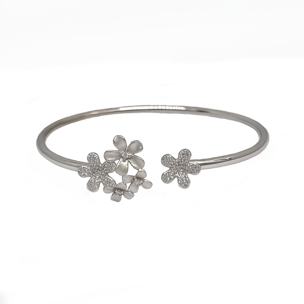 Beautiful Flowers Bracelet In 925 S...