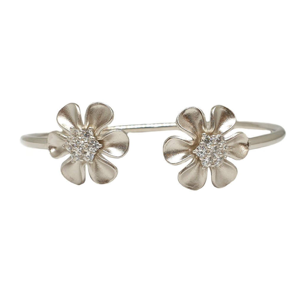 925 Sterling Silver Flower Shaped D...