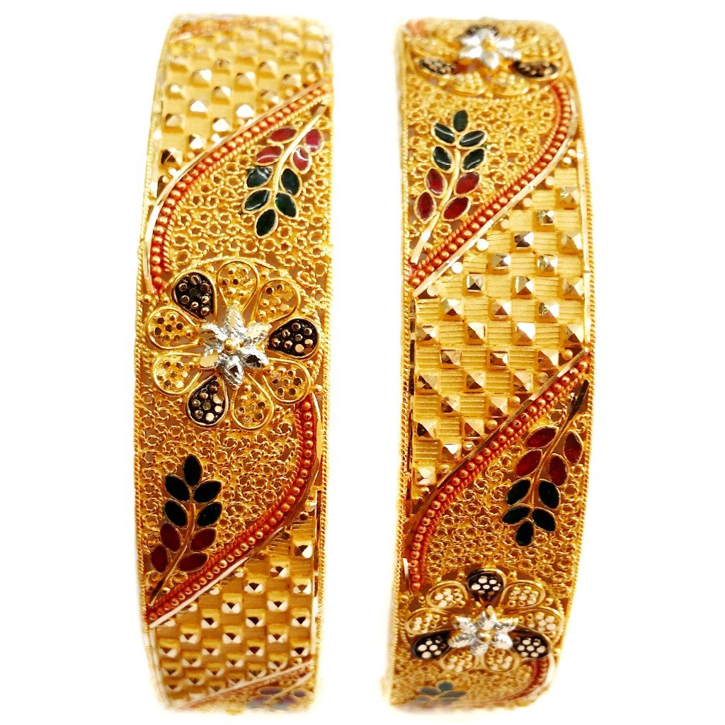 22k gold designer bangles kada mga...