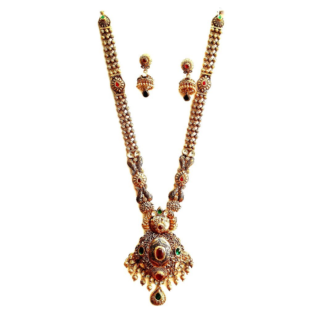 916 gold antique necklace set mga -...