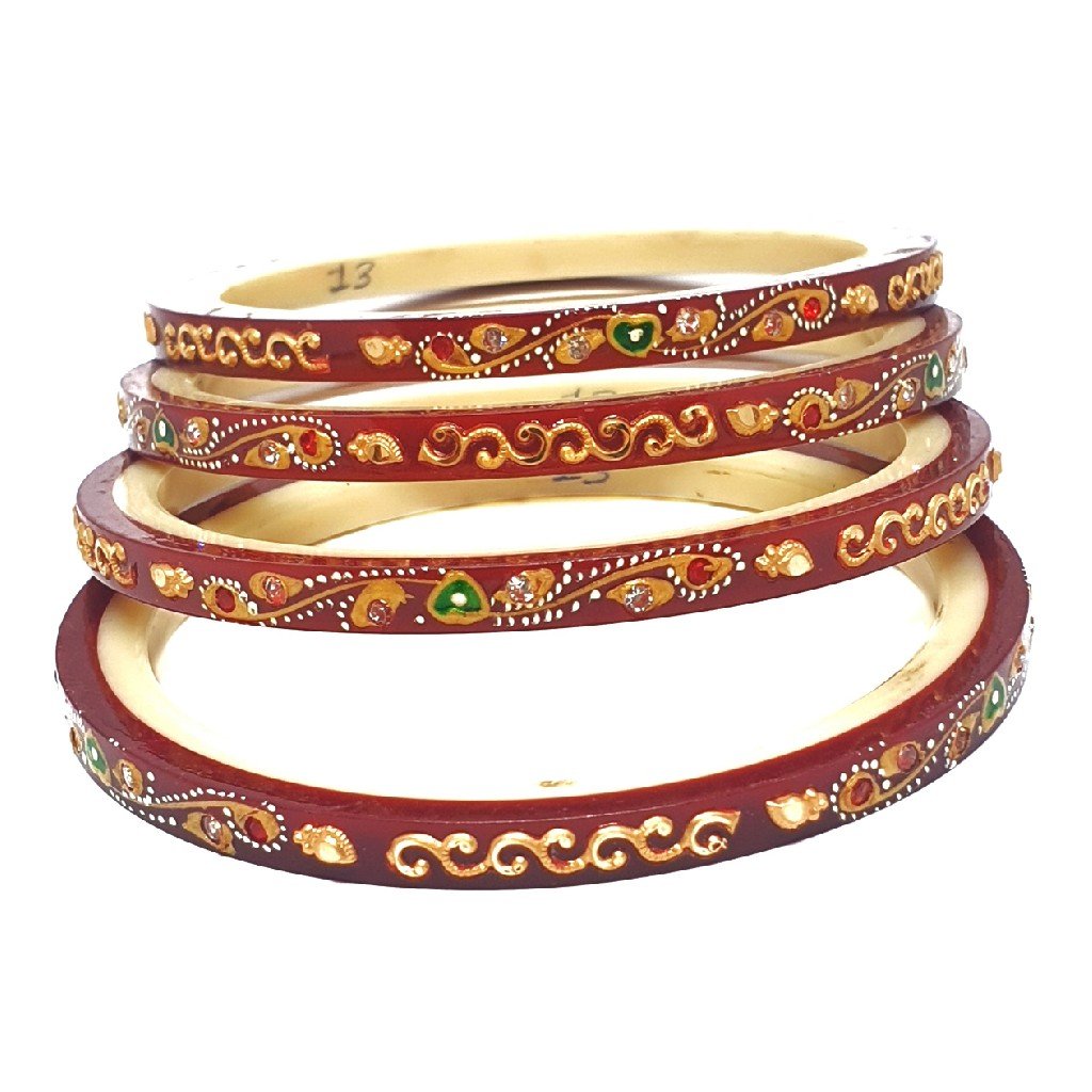 22k gold printed designer chudla bangles mga - cdg0020