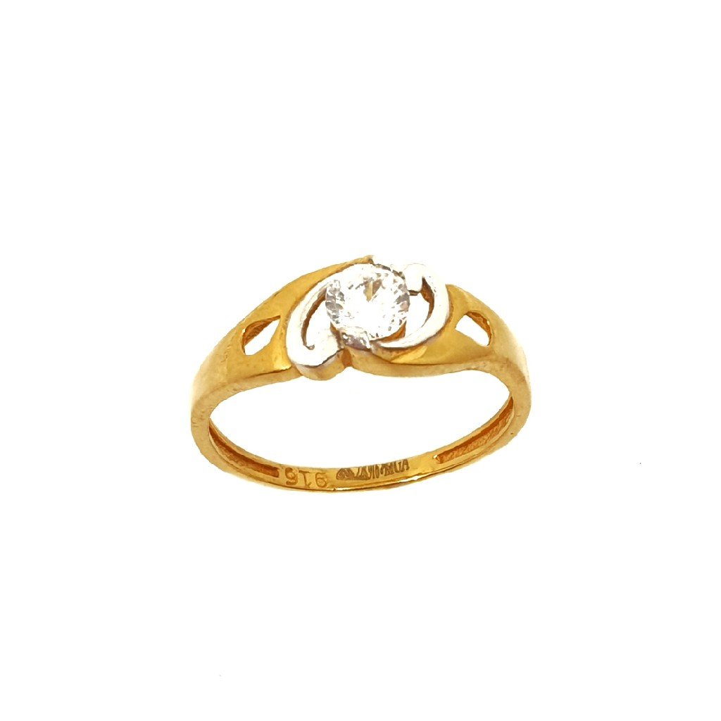 22K Gold Solitaire Diamond Ring MGA...