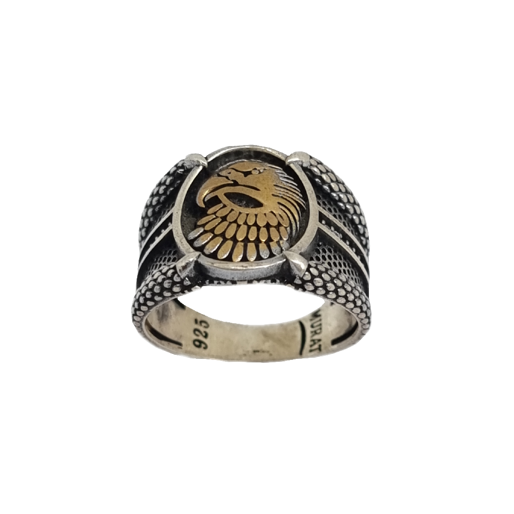 Eagle Oxidised Ring In 925 Sterling Silver MGA - GRS0571