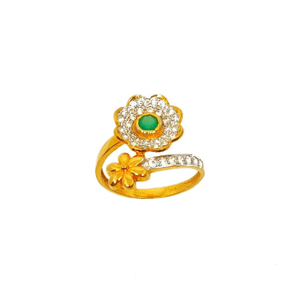 22K Gold Flower Shaped Modern Ring...