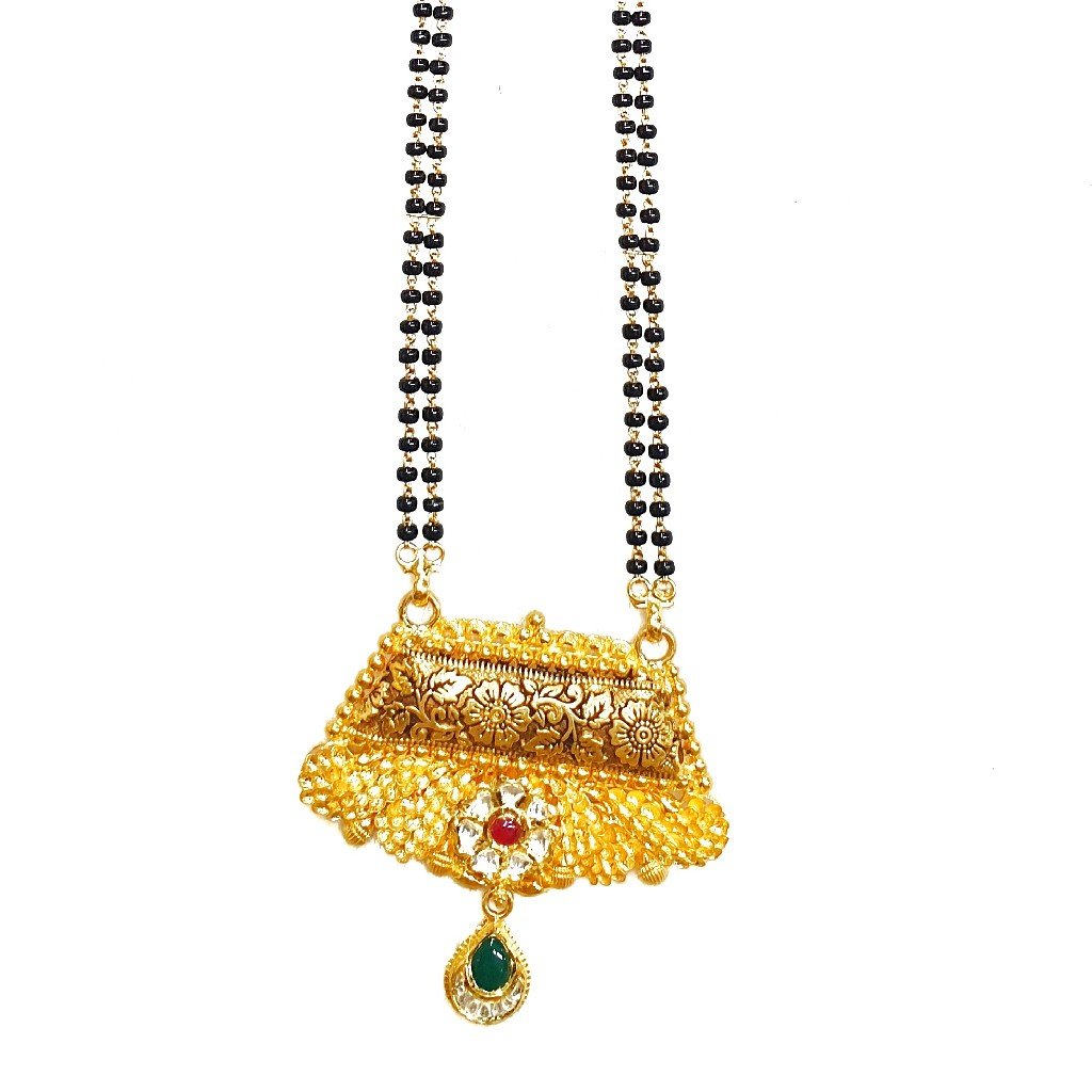 916 Gold Antique Oxidised Mangalsut...