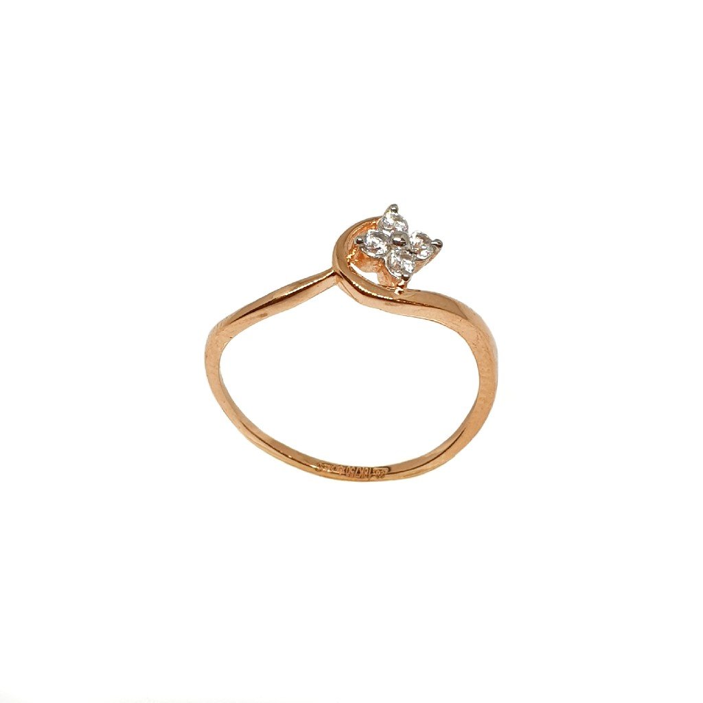 18K Rose Gold CZ Diamond Ring MGA - LRG1111